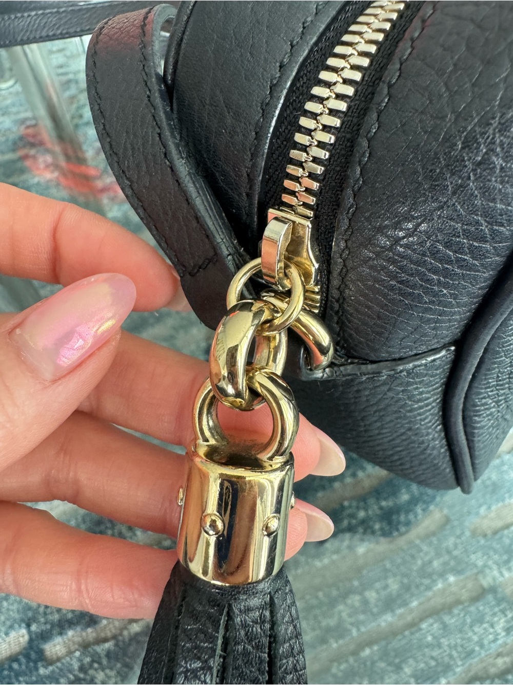🔥 Gucci Soho Disco Crossbody Bag – Black Pebbled Leather Excellent Condition - Picture 8 of 11